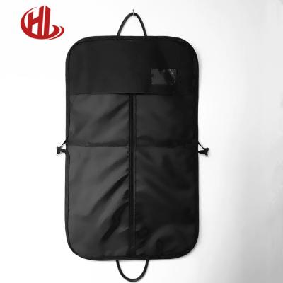 China TRAVEL SHOPPING Custom Luxury Leather Men's Suit Garment Bag For Clothing Zipper Lock Garment Bag for sale