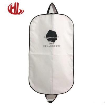 China Customized High Quality White Zipper Clothes Suit PURCHASE Foldable Garment Bag For Retail for sale