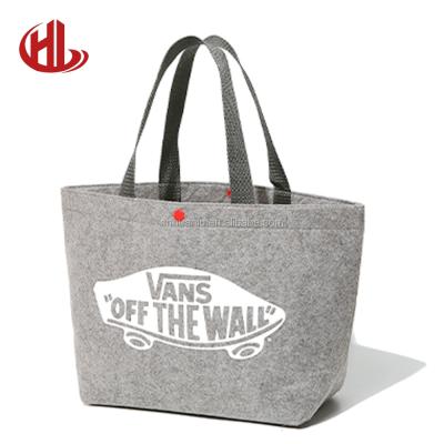 China Fashion Customized Wool Felt Bag Shopping Christmas Tote Bag For Ladies for sale