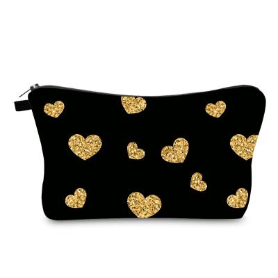 China Fashion Waterproof Love Hearts Cosmetic Bag Custom Toiletry Bag Travel Makeup Bag for sale