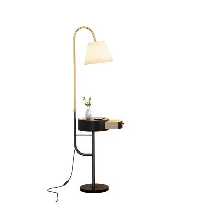 China Modern Nordic light luxury tea table floor lamp with USB and wireless charging for sale