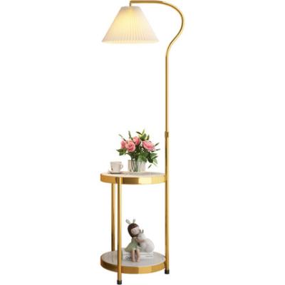 China 2021 new modern Nordic living room bedroom multifunctional tea table floor lamp for sale