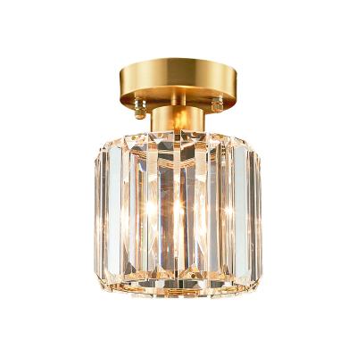 China Surface Mounted Post Modern Minimalist Crystal Ceiling Lamp Aisle Porch Balcony Ceiling Lamp for sale