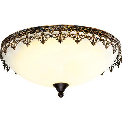 China American Style D50cm Retro Ceiling Lamp American Three-color Dimming Round Bedroom Ceiling Lamp for sale