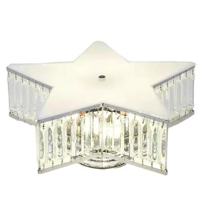 China New Style D50CM Modern Popular Single Silver Star Crystal Ceiling Lamp Crystal Ceiling Lamp for sale