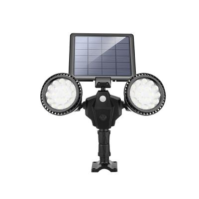 China Solar Gardens 6V 3W Human Body Dual Head Induction Garden Lawn Light for sale