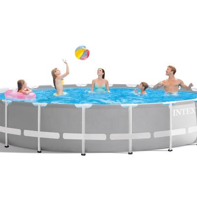 China INTEX Indoor 26732 18FT X 48IN Metal Single Rectangular Frame Premium Pool Set for sale