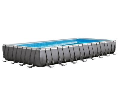 China INTEX 26364 24FT Ultra XTR Outdoor Indoor Family Rectangular Metal Frame Pool Above Ground Metal Frame Swimming Pool Set for sale