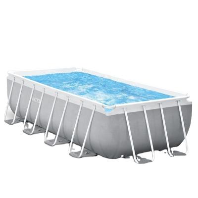 China INTEX 26792 16FT 488cm Large Steel Frame Indoor Rectangular Outdoor Garden Pool With Filter Pump for sale