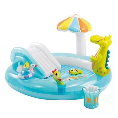 China Intex Indoor 57165 Inflatable Children's CENTER Kids Round ALLIGATOR Slide Park Swimming Pool Paddling Toy Pool for sale