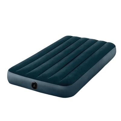 China INTEX 64732 PVC Comfortable Flocking Inflatable Air Bed Midnight Green Soft Air Bed Foldable for sale