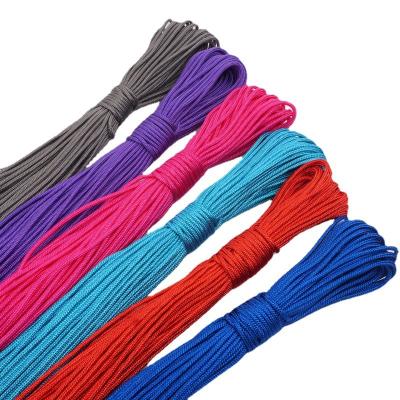 China Portable Wholesale 2mm Mountaineering Paracord Bracelet Woven Thread Accessories Outdoor Camping Tent Parachute Cord for sale