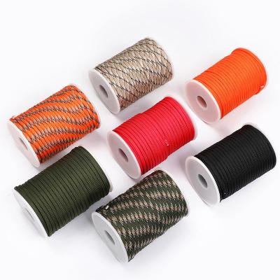 China Portable Outdoor Emergency Survival Camping Climbing Rope 7 Core 30m Windproof Rope 4mm Paracord Camping String for sale