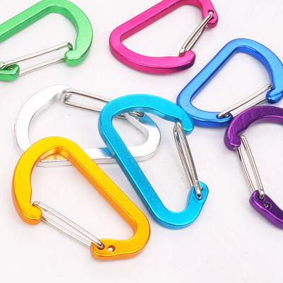 China Portable Hot Selling Snap Hook Aluminum Carabiner Keychain Squish Key Chain Accessories Metal Carabiner Clip for sale