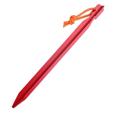 China Stable Wholesale Essential Camping Accessories Tent Pegs Heavy Duty Outdoor Camping Tent Aluminum Tent Stakes Nail for sale