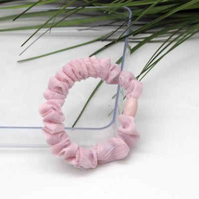 China Popular Wholesale Soft Elastic Hair Bands Bow Ribbon Chiffon Scrunchy Hair Scrunchies For Women Hair Accessories for sale