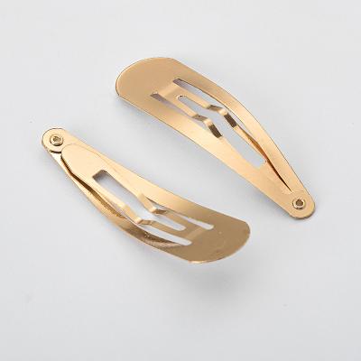 China Popular manufacturer sells 60MM gold BB clip drop clip girl hairpin hair accessories diy high grade electroplating round main acc kc for sale