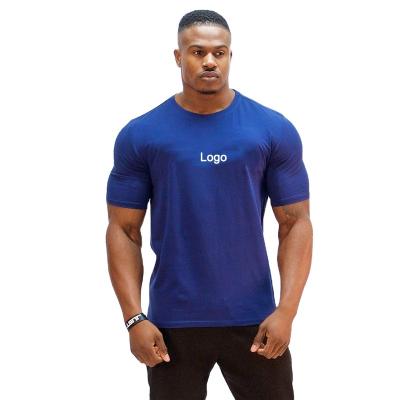 China QUICK DRY Custom Quick Dry Gym Tops Elastic Athletic T Shirts Slim Short Sleeve Muscle Gym Sports Breathable T Shirt Men Training T Shirt for sale