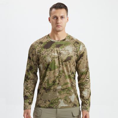 China OEM Activewear gym men's high quality private label camouflage QUICK DRY breathable oversized T-shirt polyester T-shirt for sale