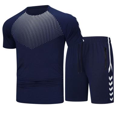 China Wholesale New Summer Breathable Men's Casual Shorts Sets Breathable Clothing Solid Mens Tracksuit 2 Pieces Sweatsuit Set Men Sets for sale