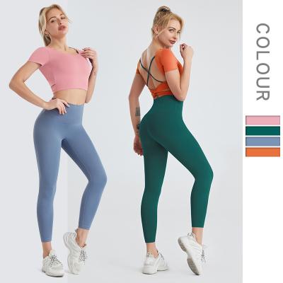 China Wholesale Antibacterial Plus Size Butt Gaiters Yoga Wear OEM Logo High Quality Eco Friendly HY crack! crack! pants workout gym leggings sets for sale