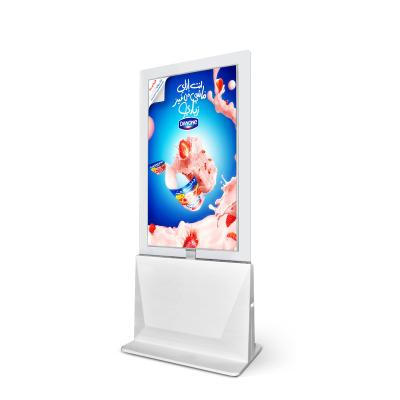 China Indoor Ultra Thin Transparent Oled Display Floor Standing Digital Signage And Displays Advertising Players Screen for sale