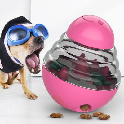 China Hotselling Stocked Pet Toys Suppliers Dog Toys Leakage Food Ball Toy Tumbler Puzzle Slow Pet Dog Food Feeder for sale