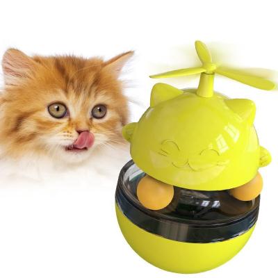 China Hotselling PP Color Box Ball Tumbler Dial Viable Leakable Laser Tickling Stick Cat Toy for sale