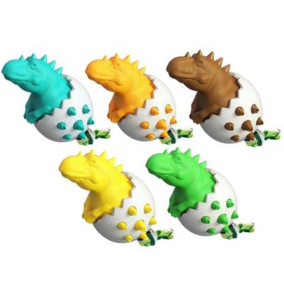 China 2021 Viable Toy Toothbrush Pet Dinosaur Egg Plastic Silicone Plastic Dog Chew Toy for sale