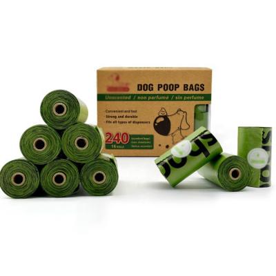 China Purses 16 Rolls of Ambient Cornstarch Pet Poop Thickened Degradable Bags for sale