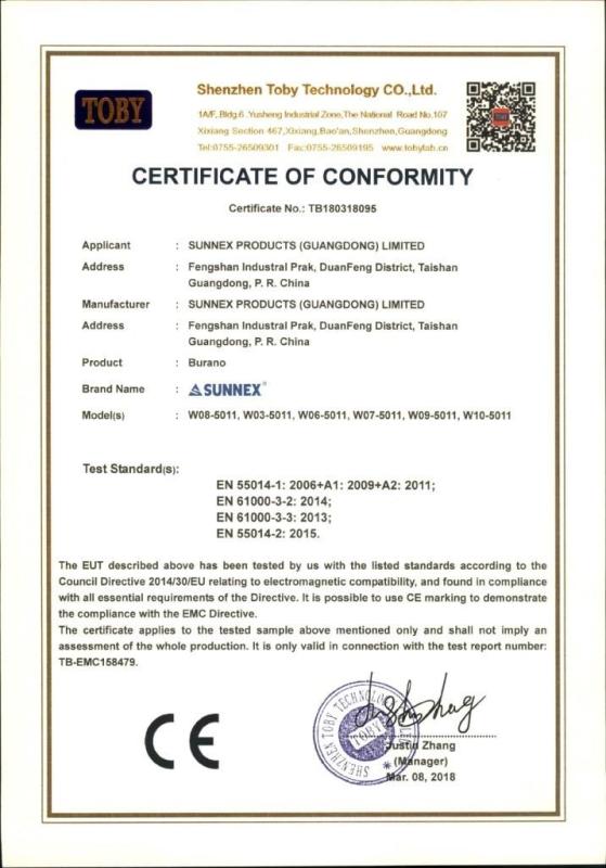 EMC - SUNNEX PRODUCTS LIMITED