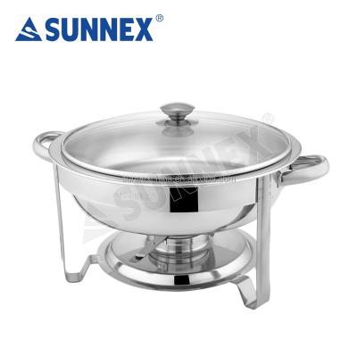 China Stainless Steel + Glass Sunnex Beetle Dish Sideboard For Hotel Catering Equipment 4.5L for sale