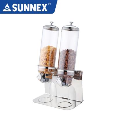 China Polycarbonate SUNNEX Economy 4ltr X Stainless Steel 2 Cereal Dispenser for sale