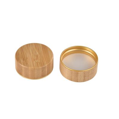 China 20mm 47mm Bamboo&Aluminum Cap Double Layer Bamboo Wood Aluminum Cap, Herbal Bottle Cap, Sealed Bottle Cap, Aromatherapy for sale