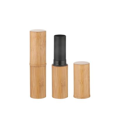 China 5g bamboo lipstick tube sub-black lipstick tube  bamboo cosmetic bottle for sale