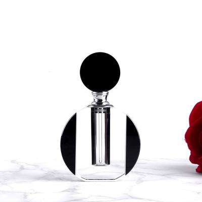 China Crystal 3ml perfume bottle, empty essential oil bottle, black crystal cosmetic packaging container for sale