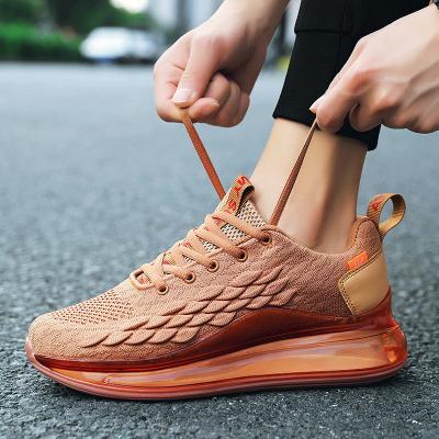 China CUSHIONING TX Amazon Latest Design To Fashion Breathable Fly Knit Sports Shoes Men Casual Sneaker Running Shoes for sale