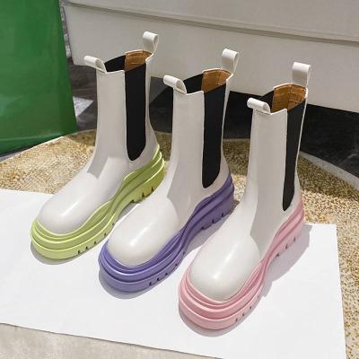 China TX deodorization new style women's single boots and new color avocado boots women's thick-soled summer for sale