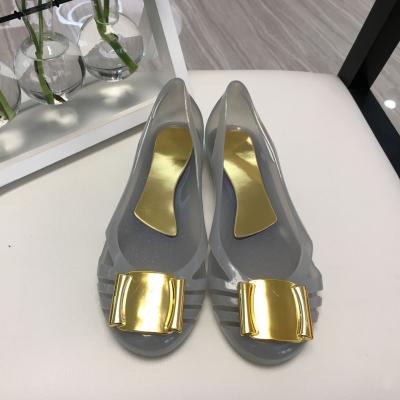 China Fashion Trend TX0715-06 Summer Ladies Shoes Holiday Slip On Jelly Slides For Women Jelly Sandals Shoes Flat Outdoor 2021 Clear Shoes for sale