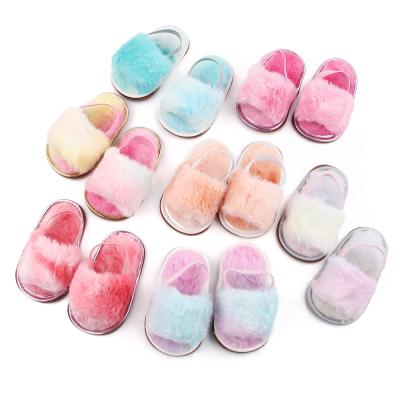 China Other New Arrivals TX 2021 New Arrivals Soft Little Girls Bedroom Summer Toddler Baby Indoor Fur Slippers for sale