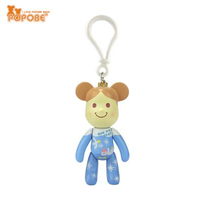 China Wholesale Cartoon Toy POPOBE Toy Bear Newly Design PVC Bag Key Chain Decor/Gift Key Chain for sale