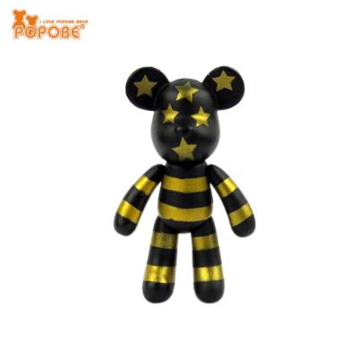 China Movable Limbs Top Selling 2inch PVC Bear Toys Interesting Unique Design POPOBE Bear Toys for sale