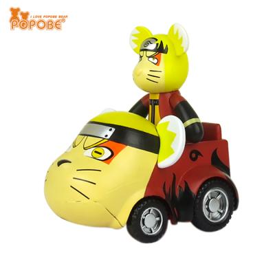 China Popular Hotel And Resort Bear Plastic Action Number Toys Plastic Cartoon Car Figure Toys for sale