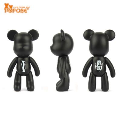 China Cartoon Toy Low Price Wholesales 3 Inch Black PVC Toy Bear Model Exhibition for sale