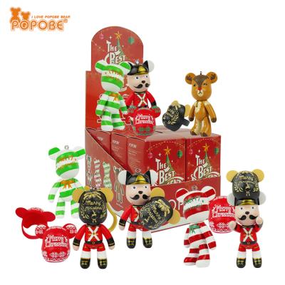 China Plastic Blind Box With Key Chain 8pcs/set Small Toy Gift Collectible Cartoon Character PVC Figure for sale