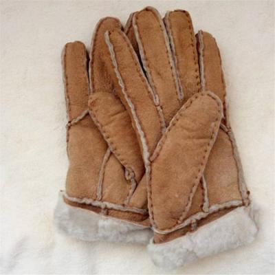 China Durable Mens Full Finger Sheepskin Leather Gloves for sale