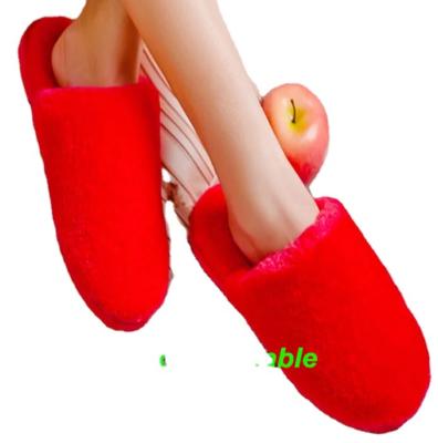 China Fashion Trend Australian Sheepskin Lambswool Slipper DIY 100% Wool Felt Slippers for sale