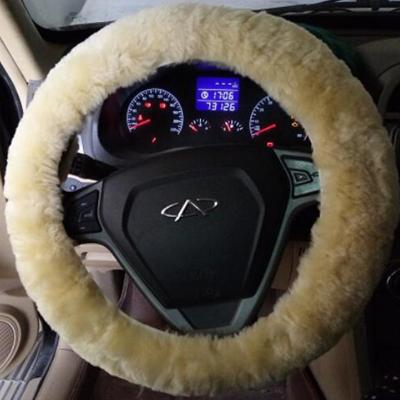 China Hot Order OEM/ODM Sheepskin Material Car Steering Wheel Cover for sale