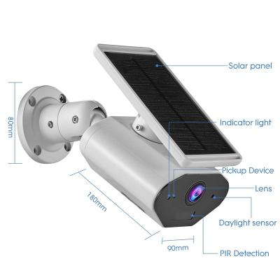 China NIGHT VISION Outdoor Solar Powered WiFi Security 2.4GHz WiFi Camera IP66 Wireless Waterproof Motion Detection with Rechargeable Battery for sale