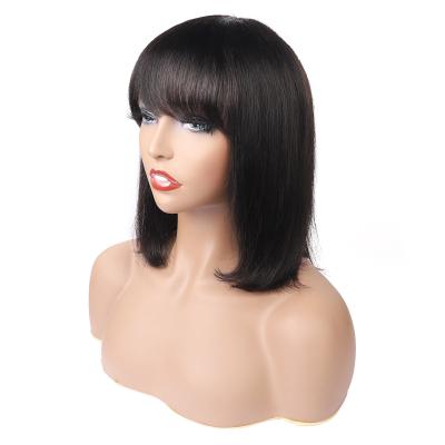 China Body Wave 14A Grade Short Straight Bob Wigs Brazilian Virgin Hair Bob Wigs Lace Front Human Hair for sale